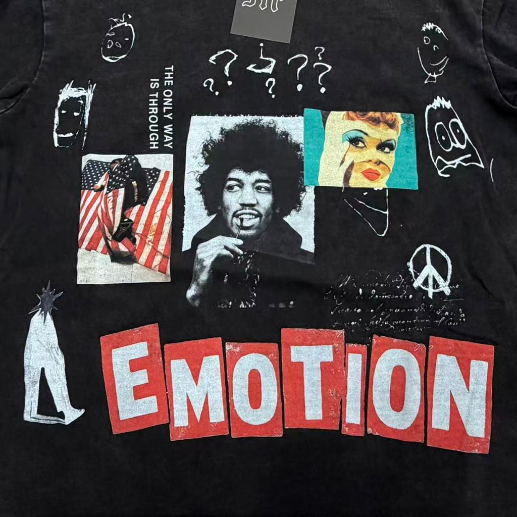 Mixed Emotion Contrast Panel Graphic Tee